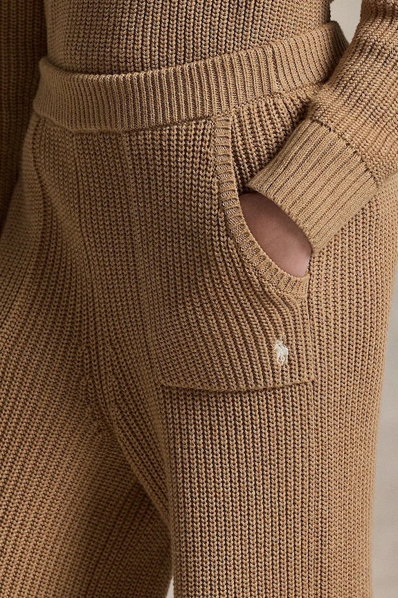 Detské bavlnené nohavice Polo Ralph Lauren 313978869001 hnedá