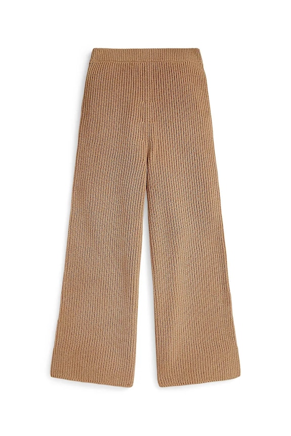 Dievča Detské bavlnené nohavice Polo Ralph Lauren 313978869001 hnedá
