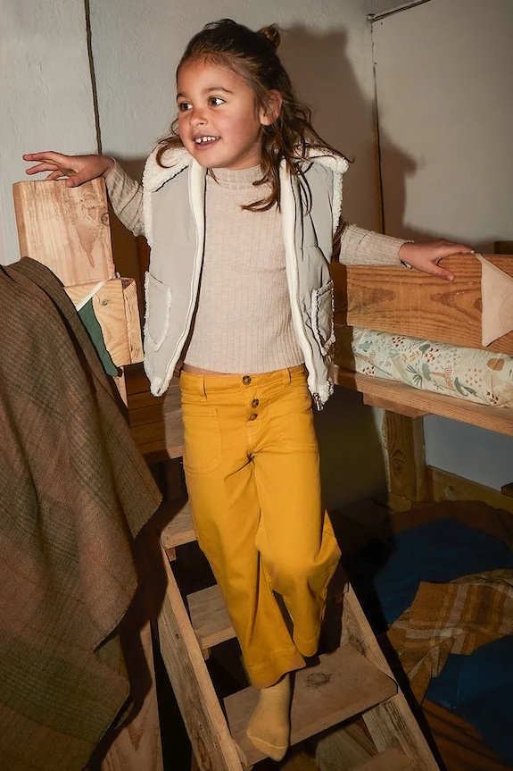 Mayoral pantaloni bumbac galben 4576.6J.Mini.9BYA