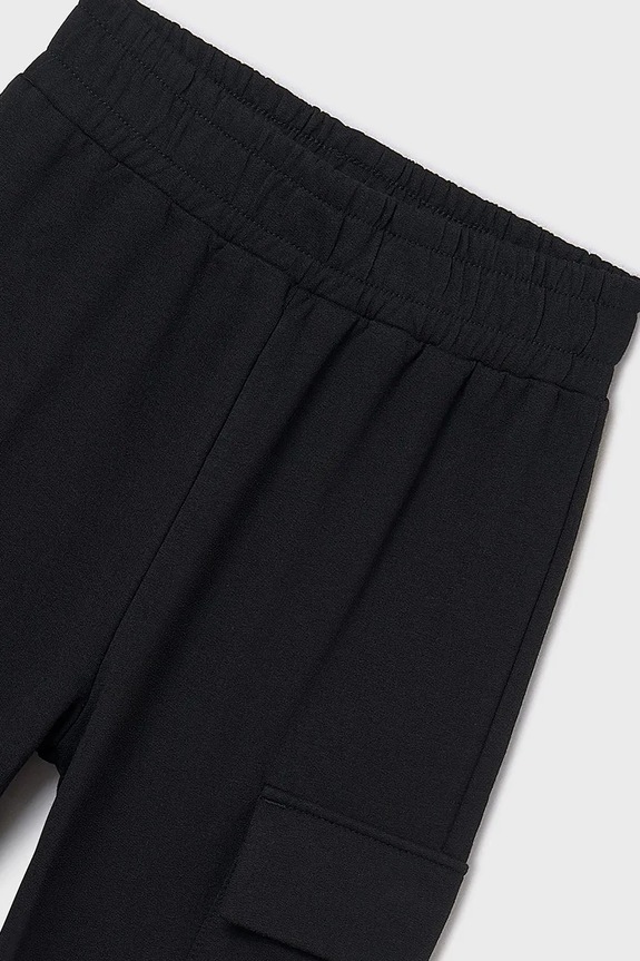 Mayoral spodnie dresowe jogger cargo czarny 7578.8F.Junior.9BYA