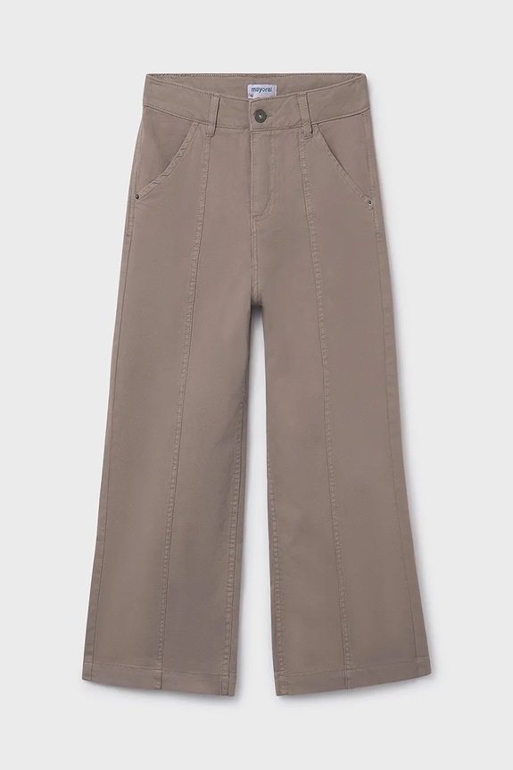 Detské nohavice Mayoral wide leg s elastanom béžová 7580.8G.Junior.9BYA