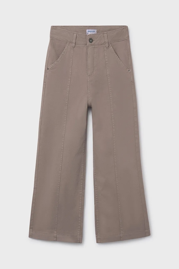 Detské nohavice Mayoral wide leg s elastanom béžová 7580.8G.Junior.9BYA