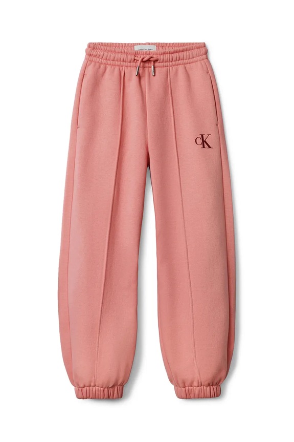 Calvin Klein Jeans gyerek pamut melegítőnadrág IG0IG02617.9BYA rózsaszín AW25