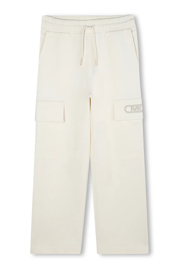 Michael Kors pantaloni de trening din bumbac pentru copii R30453.114.150 bej AW25