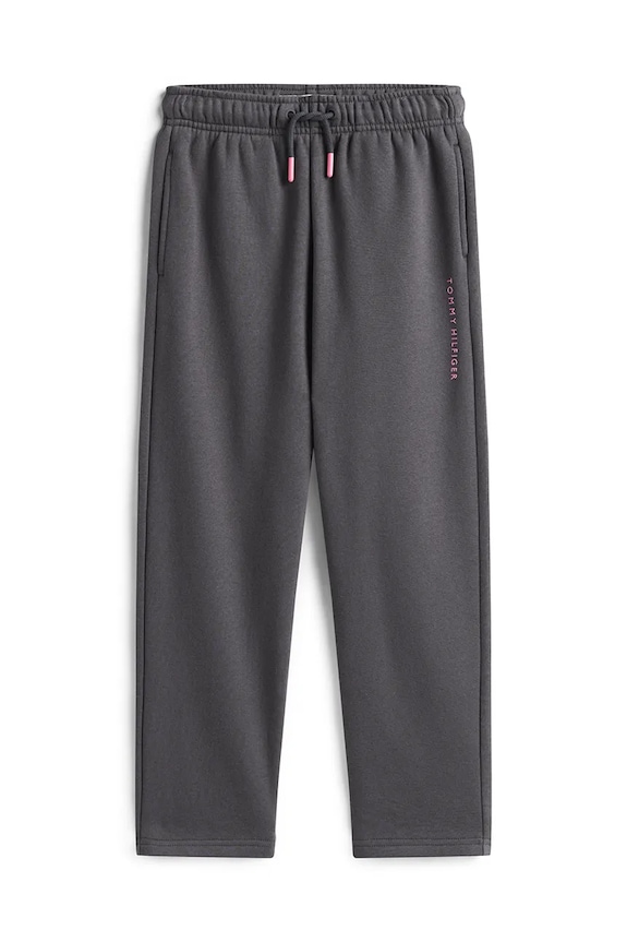 Detské tepláky Tommy Hilfiger KG0KG08999.9BYA sivá AW25