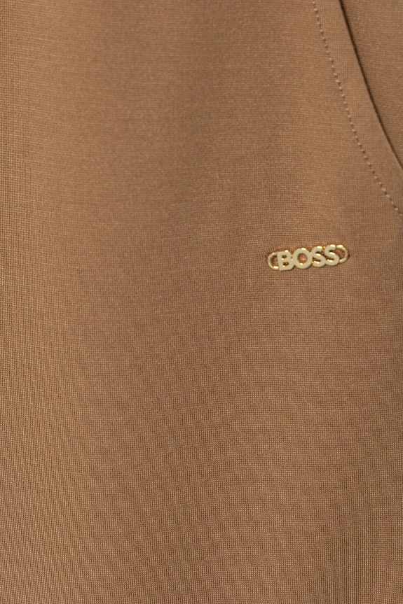 BOSS spodnie dresowe dziecięce brązowy J52415.156.162