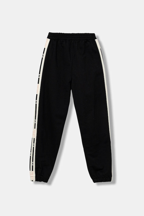 Elisabetta Franchi spodnie dresowe bawełniane dziecięce EFPA298.0.FF002 czarny AW25