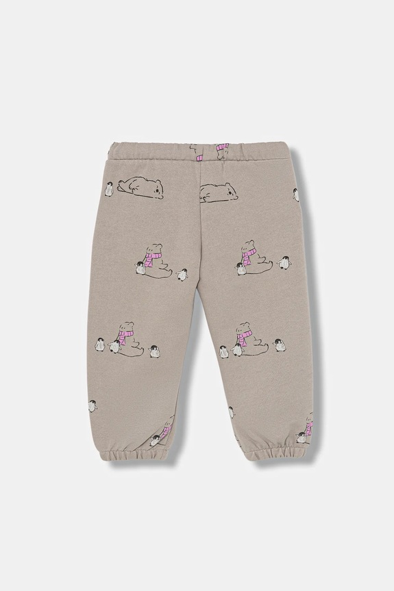 United Colors of Benetton pantaloni de trening pentru copii 3TIKGF05A.P.Seasonal maro AW25