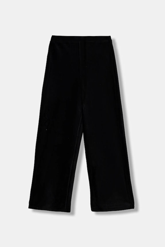 United Colors of Benetton pantaloni de trening din velur pentru copii tricotaj negru 4DZBCF02Q.G.reprop.9BYA