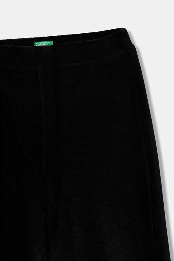 Fete United Colors of Benetton pantaloni de trening din velur pentru copii 4DZBCF02Q.G.reprop.9BYA negru