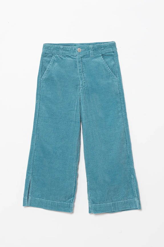 United Colors of Benetton pantali velluto a coste bambini tessuto turchese 4IZWCF05A.G.Seasonal