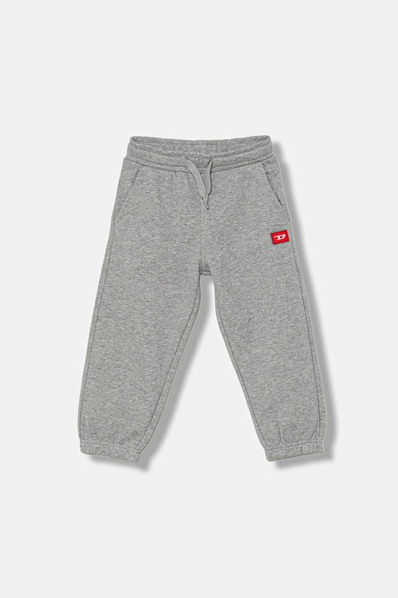 Dječji pamučni donji dio trenirke Diesel PXGIN TROUSERS pletivo siva J02461.0GEAD
