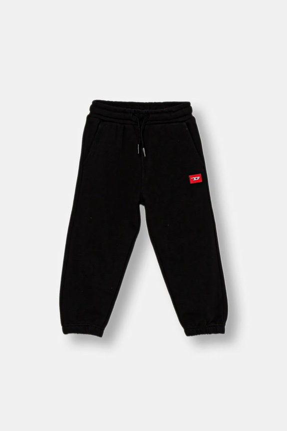 Dječji pamučni donji dio trenirke Diesel PXGIN TROUSERS pletivo crna J02461.0GEAD