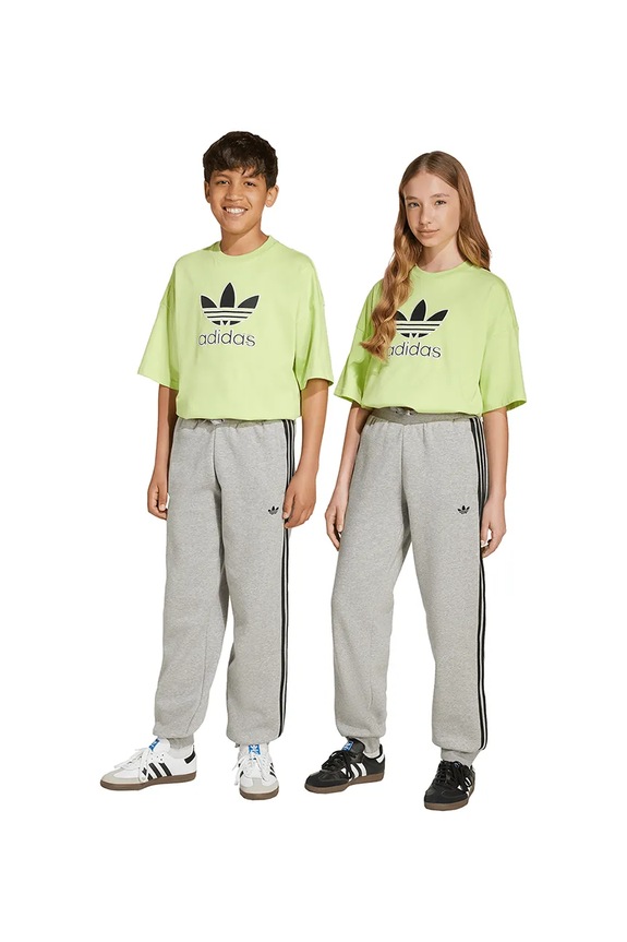 adidas Originals pantaloni de trening pentru copii imprimeu gri JW1090