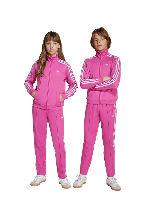 adidas Originals pantaloni de trening pentru copii tricotaj roz JW2846