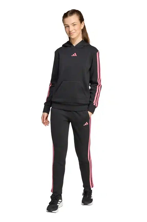 Παιδικό φούτερ adidas πλεκτό ύφασμα μαύρο JY5002