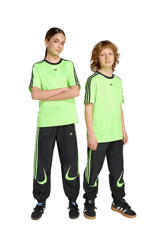 adidas Originals spodnie dresowe dziecięce tkanina czarny JY6321