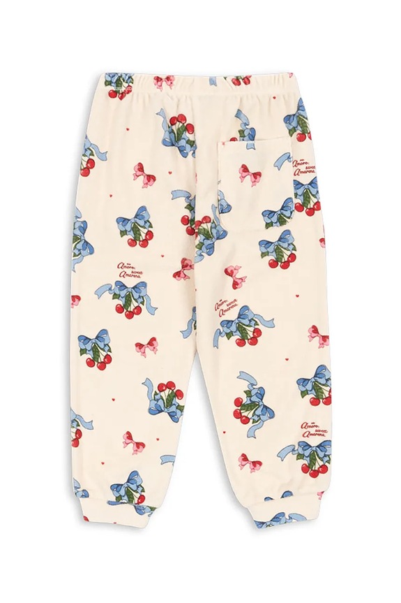 Παιδική φόρμα από βαμβάκι Konges Sløjd ITTY SWEAT PANTS GOTS KS103830.9BYA μπεζ AW25