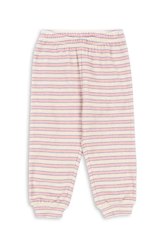 Παιδική φόρμα από βαμβάκι Konges Sløjd ITTY SWEAT PANTS GOTS πλεκτό ύφασμα ροζ KS103830.9BYA