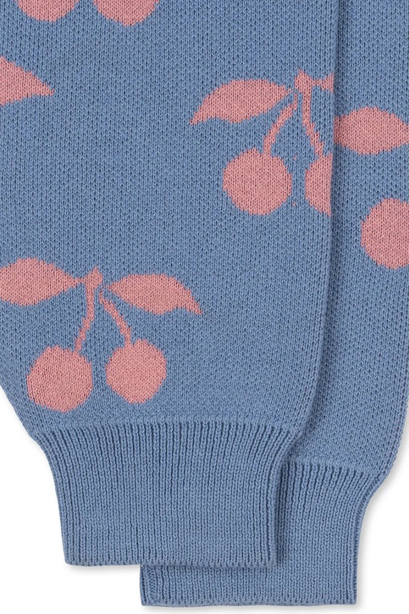 Παιδικό βαμβακερό παντελόνι Konges Sløjd LAPIS KNIT PANTS GOTS μωβ KS103855.9BYA