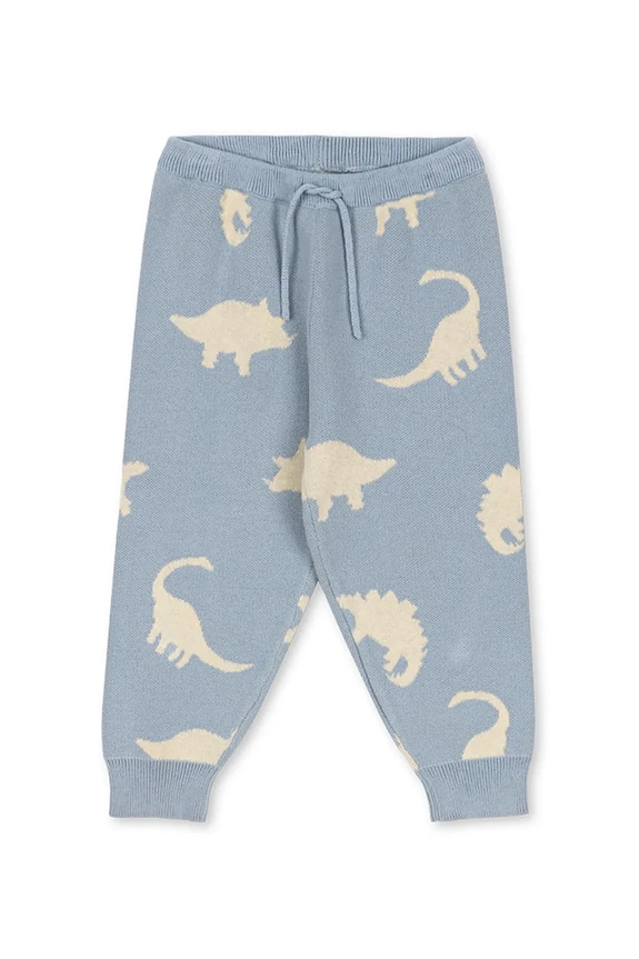 Konges Sløjd spodnie bawełniane dziecięce LAPIS KNIT PANTS GOTS wzorzyste szary KS103855.9BYA