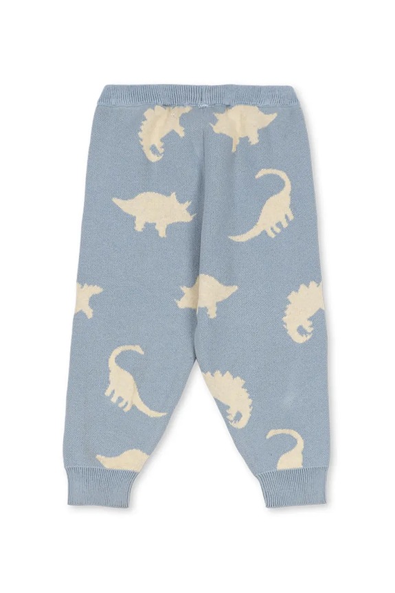 Konges Sløjd spodnie bawełniane dziecięce LAPIS KNIT PANTS GOTS KS103855.9BYA szary AW25