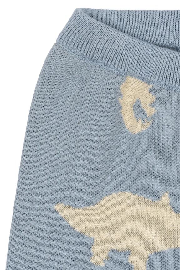 Chłopiec Konges Sløjd spodnie bawełniane dziecięce LAPIS KNIT PANTS GOTS KS103855.9BYA szary