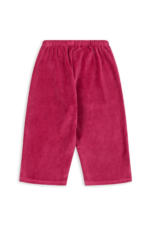 Konges Sløjd gyerek pamut melegítőnadrág VELOU PANTS GOTS KS104030.9BYA burgundia AW25