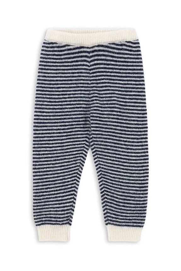 Dječje hlače s dodatkom vune alpake Konges Sløjd BERLE KNIT PANTS pletivo mornarsko plava KS103717.9BYA