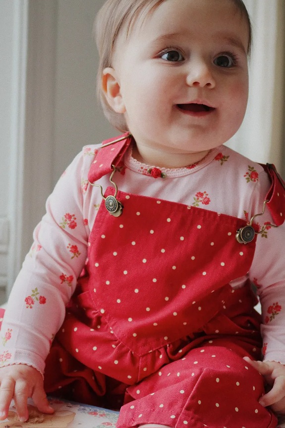 Παιδικό βαμβακερό παντελόνι Konges Sløjd NOLA OVERALLS GOTS KS103945.9BYA