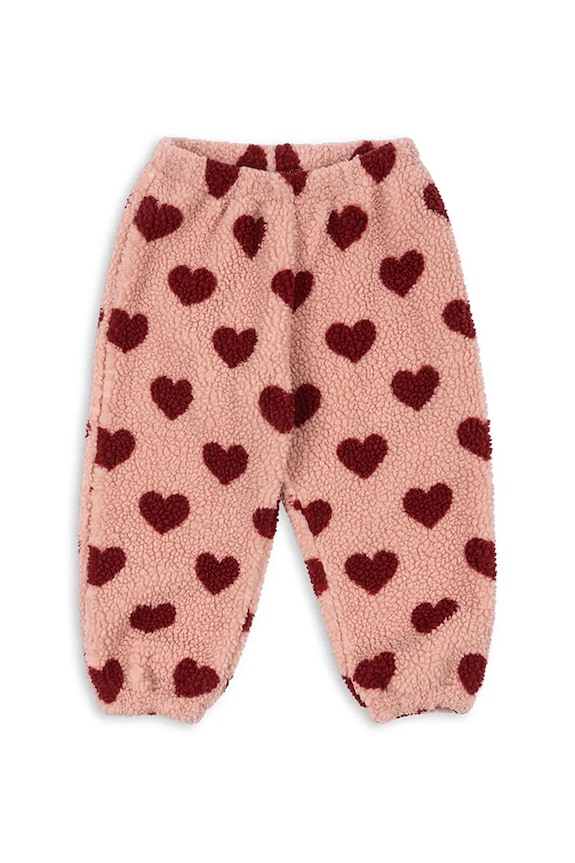 Konges Sløjd spodnie dresowe dziecięce JODY PANTS GRS dzianina różowy KS104066.9BYA