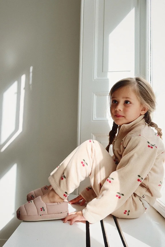 Detské nohavice Konges Sløjd TAVI FLEECE PANTS GRS KS103623.9BYA béžová
