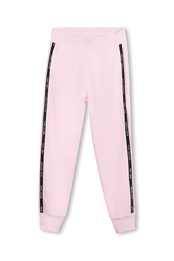 Detské bavlnené tepláky Marc Jacobs bavlna ružová W60656.114.150