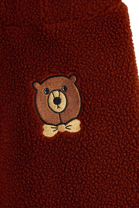Mini Rodini spodnie dresowe dziecięce Bear brązowy 25710125