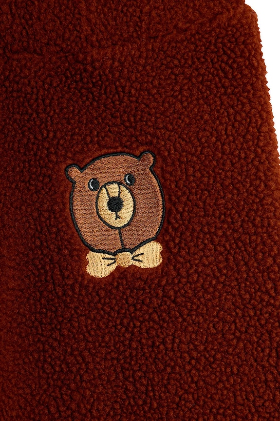 Mini Rodini spodnie dresowe dziecięce Bear brązowy 25710125