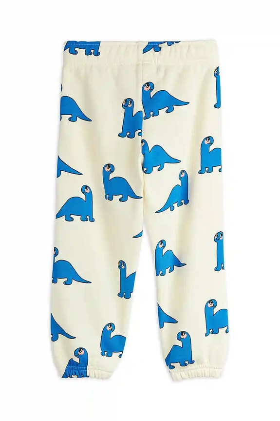 Mini Rodini spodnie dresowe bawełniane dziecięce Dino 25730126 biały AW25