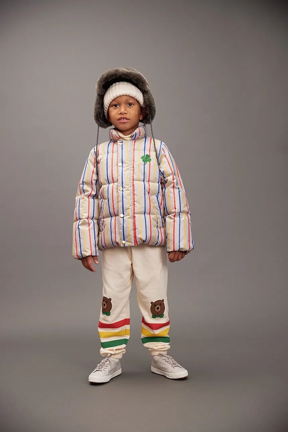 Mini Rodini spodnie dresowe bawełniane dziecięce Bear 25730138 beżowy