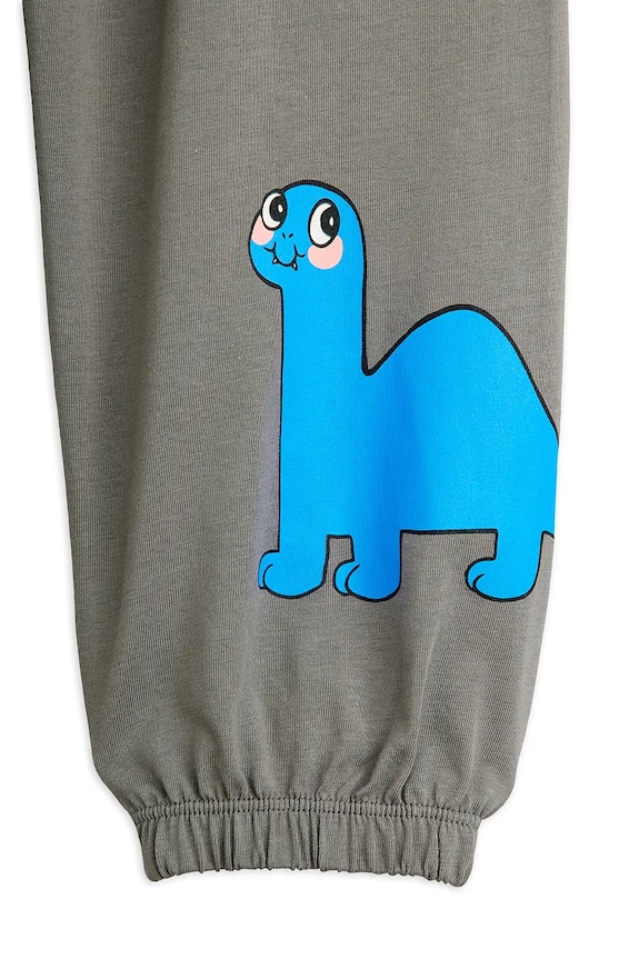 Mini Rodini spodnie dresowe bawełniane dziecięce Dino szary 25730140