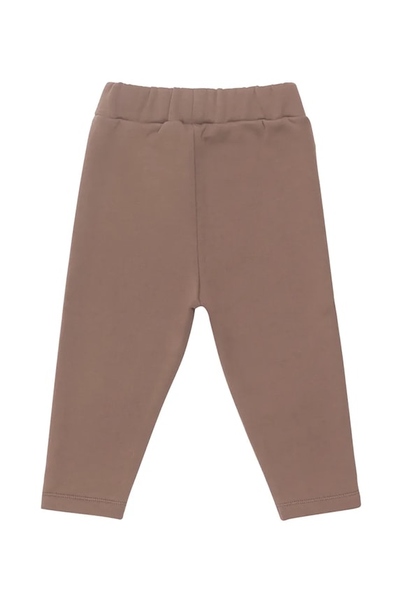Băieți Donsje pantaloni de trening din bumbac pentru bebeluși Joek Trousers Stags 3040707 maro