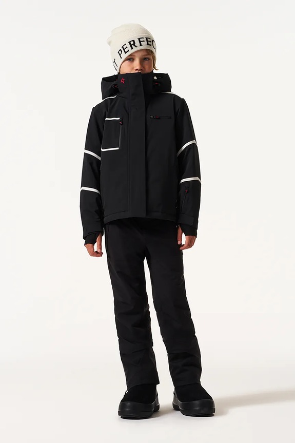 Παιδικό παντελόνι σκι Perfect Moment chamonix pant ύφασμα μαύρο K6000446