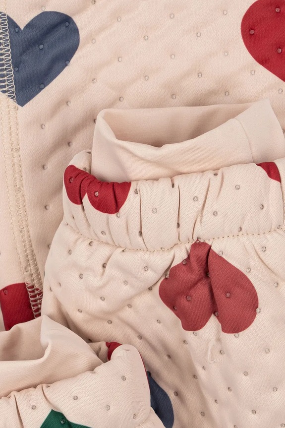 Konges Sløjd spodnie dziecięce THERMO PANTS FRILL beżowy KS100314.9BYA