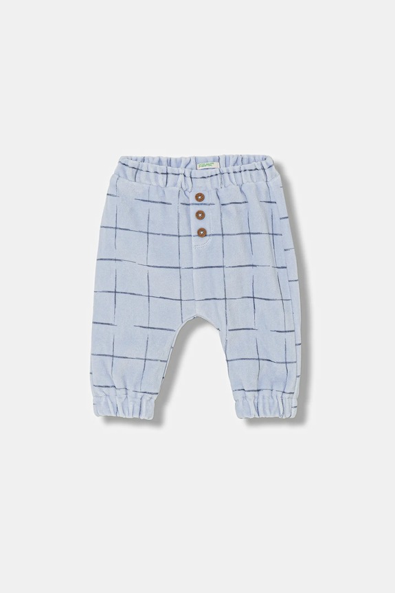 United Colors of Benetton spodnie niemowlęce drobny wzór niebieski 3EOAAF02I.W.Seasonal
