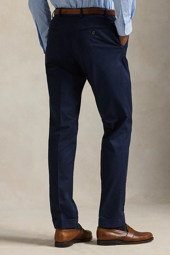 Polo Ralph Lauren pantaloni chinos da uomo in cotone con elastan 715958495 blu navy AW25