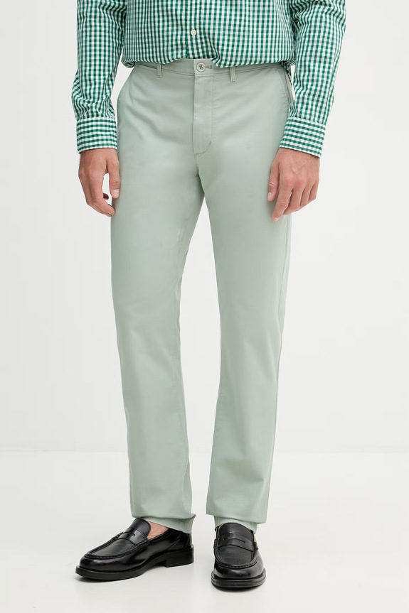Tommy Hilfiger παντελόνι chino ανδρικό βαμβακερό με ελαστάν μπεζ MW0MW40262