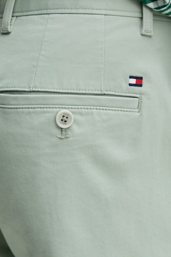 Tommy Hilfiger παντελόνι chino ανδρικό βαμβακερό με ελαστάν μπεζ MW0MW40262