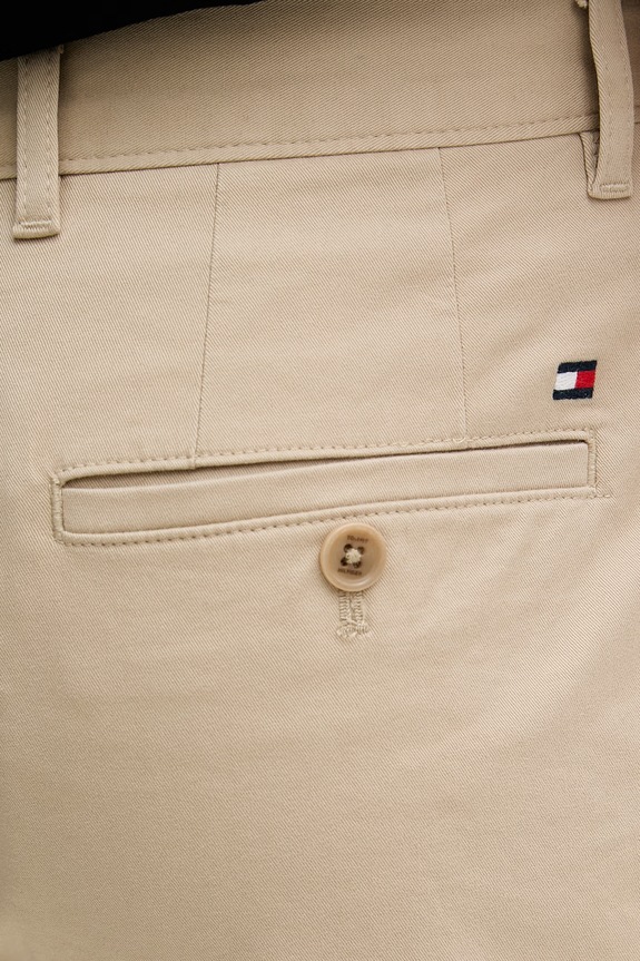 Tommy Hilfiger spodnie chinos męskie bawełniane z elastanem beżowy MW0MW40262
