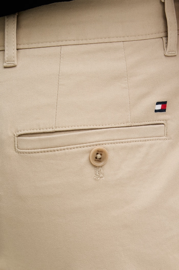 Tommy Hilfiger spodnie chinos męskie bawełniane z elastanem beżowy MW0MW40262