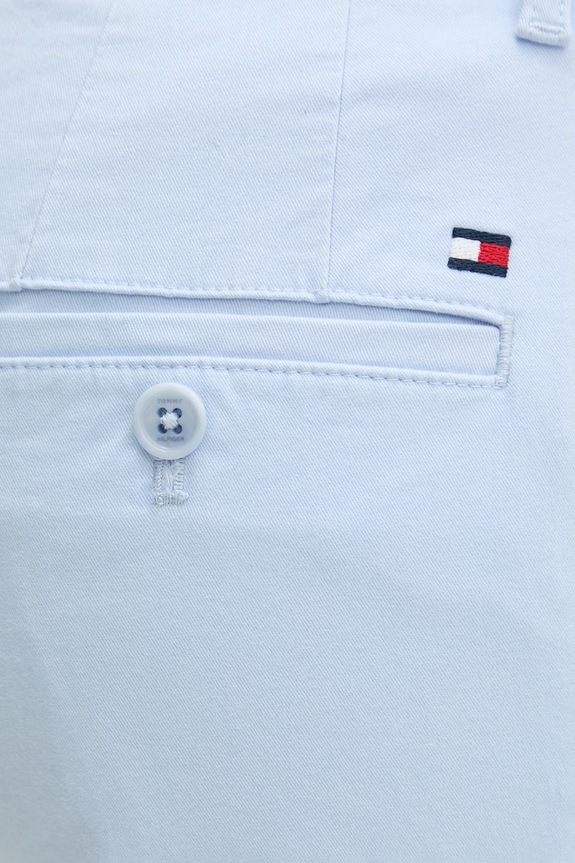 Tommy Hilfiger Панталон чино мъжки от памук с еластан син MW0MW40262