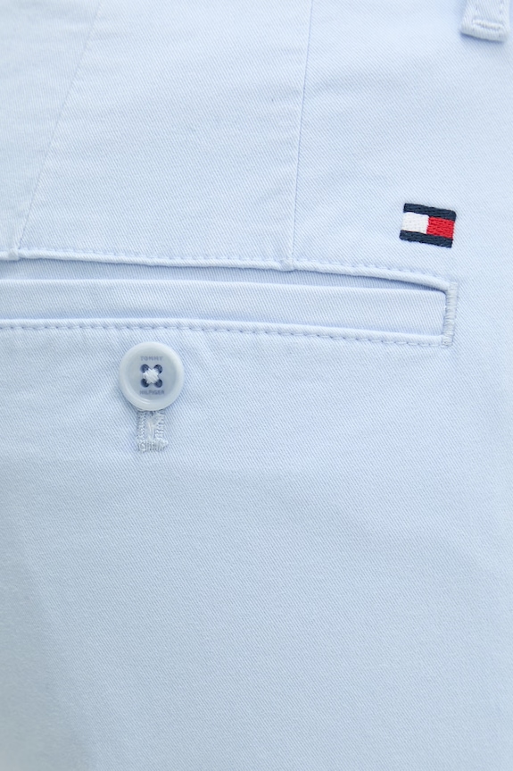 Tommy Hilfiger Παντελόνι chino ανδρικό βαμβακερό με ελαστάν μπλε MW0MW40262