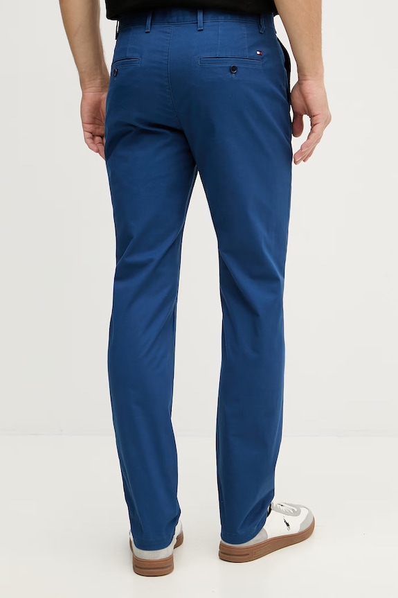 Oblečenie Tommy Hilfiger nohavice chinos pánske bavlnené s elastanom MW0MW40262 modrá